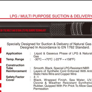 LPG / MULTI PURPOSE SUCTION & DELIVERY HOSE