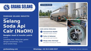 Selang Soda Api Cair (NaOH) untuk Bongkar Muat Truk Tangki dan Transfer Pabrik