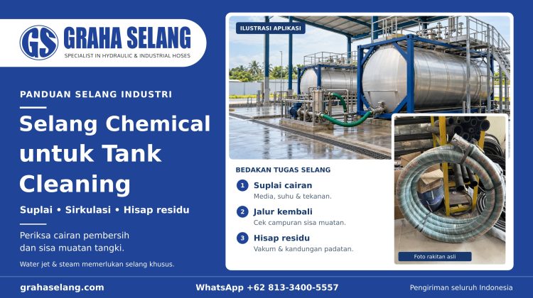 Selang Chemical untuk Tank Cleaning: Transfer Cairan Pembersih dan Penghisapan Sisa Cairan